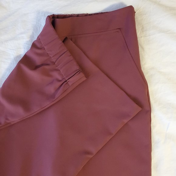 Women's wide leg pants maroon - Picture 2 of 2